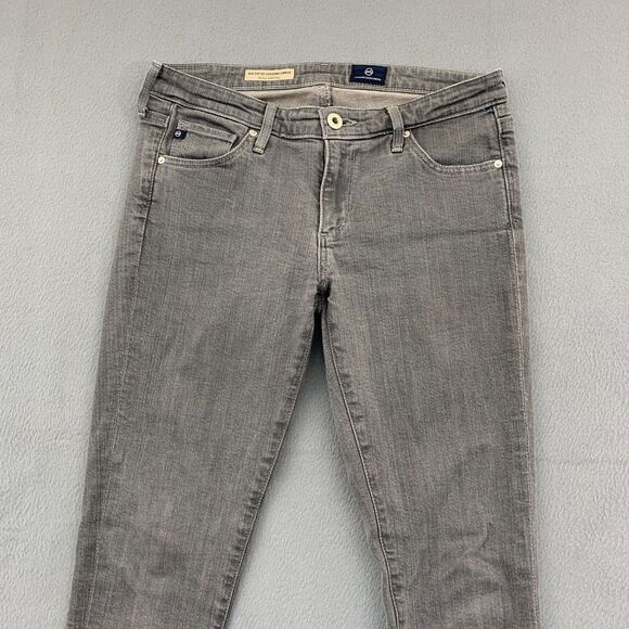 AG Adriano Goldshmied Jeans Size 27R Skinny Ankle Zip Gray Stretch 29X28 - Picture 2 of 16